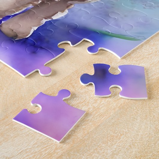 Spring Easter Lamb Floral Waterverf Legpuzzel (Zijkant)