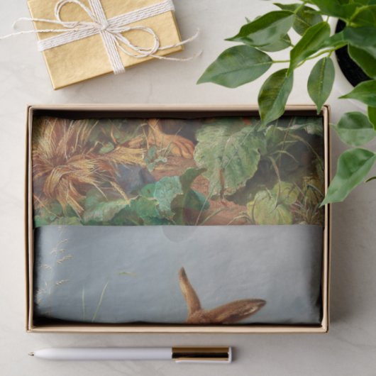 Spring Easter Rabbits ontkoppeling Rustic Tissuepapier (Geschenk)