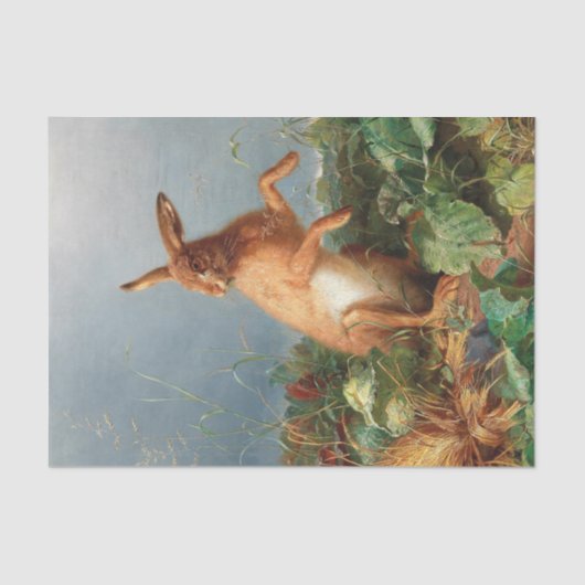 Spring Easter Rabbits ontkoppeling Rustic Tissuepapier (Voorkant)