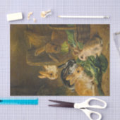 Spring Easter Rabbits ontkoppeling Rustic Tissuepapier (Craft)