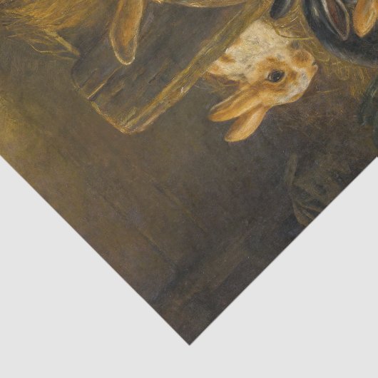 Spring Easter Rabbits ontkoppeling Rustic Tissuepapier (Detail)