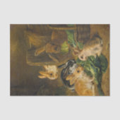 Spring Easter Rabbits ontkoppeling Rustic Tissuepapier (Voorkant)