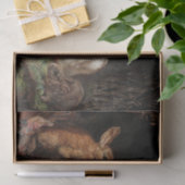 Spring Easter Rabbits ontkoppeling Rustic Tissuepapier (Geschenk)