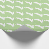 Spring Easter White Bunny Rabbits Cadeaupapier (Hoek)