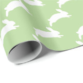 Spring Easter White Bunny Rabbits Cadeaupapier (Rol Hoek)