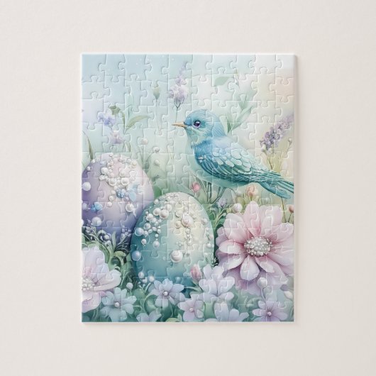 Spring Eggs Bird Garden Legpuzzel (Verticaal)