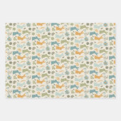 Spring Elegance Champagne & Green Bunny set van 3 Inpakpapier Vel (Voorkant 2)