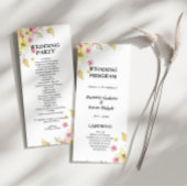 Spring Elegant bloemenbruiloft Flat programma Programmakaart