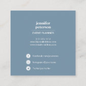 Spring Elegant bloom peony Social Media Icons Vierkante Visitekaartje (Achterkant)