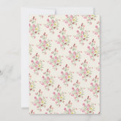 Spring Elegant Dainty Floral Arch Baby shower Kaart (Achterkant)