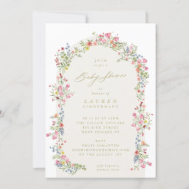 Spring Elegant Dainty Floral Arch Baby shower Kaart