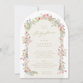 Spring Elegant Dainty Floral Arch Baby shower Kaart (Voorkant)