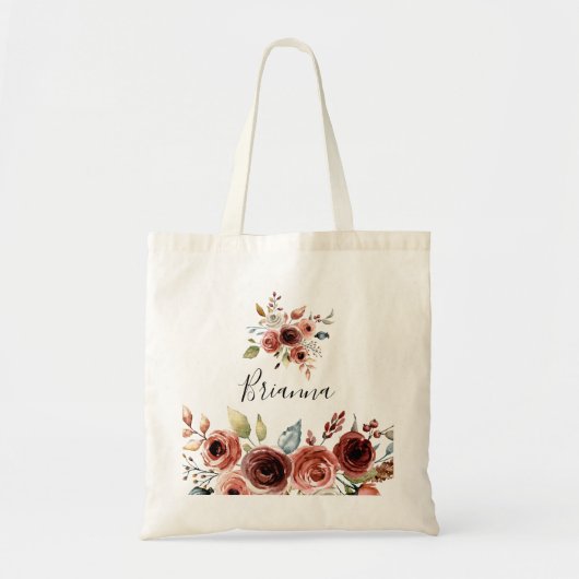 Spring Elegant Floral Bridesmaid Canvas tas (Voorkant)