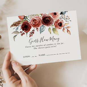 Spring Elegant Floral raden hoeveel spel Kaart Visitekaartje