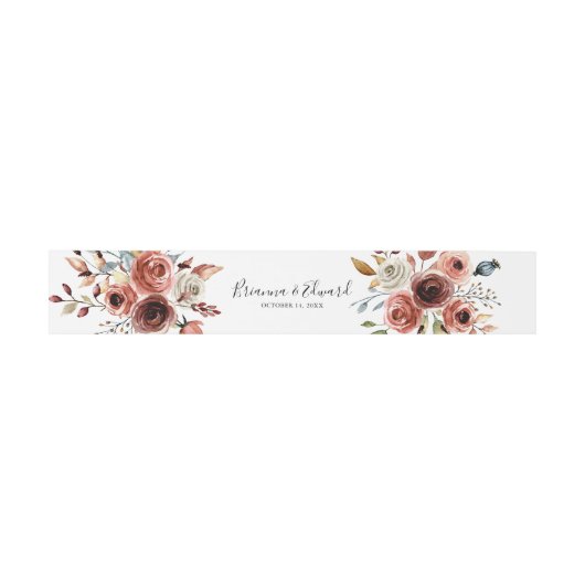 Spring Elegant Floral Wedding Invitation Uitnodigingen Wikkel (Vlak)
