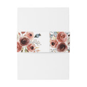 Spring Elegant Floral Wedding Invitation Uitnodigingen Wikkel (Achterkant Voorbeeld)