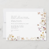 Spring Elegant Wildflower Boho Wedding Foto Save The Date (Achterkant)