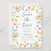 Spring Elegant Wildflowers Modern Save The Date (Voorkant)