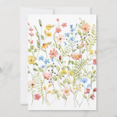 Spring Elegant Wildflowers Modern Save The Date (Achterkant)