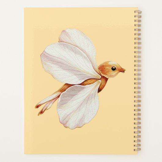 Spring elegante vogel planner (Achterkant)