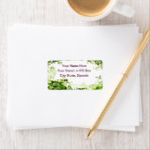 Spring Emerald Green Floral Etiket (Insitu)