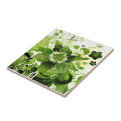 Spring Emerald Green Floral Tegeltje (Zijkant)