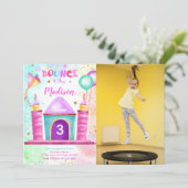 Spring en Stuit Foto Uitnodiging (Staand voorkant)