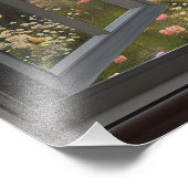 Spring en Zee Window Uitzicht Foto Afdruk (Hoek)