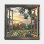 Spring en Zee Window Uitzicht Magneet (Voorkant)