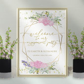 Spring Engagement Party Welkomstbord Wildflower Poster