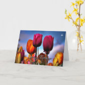 Spring Equinox met Tulps Flower Kaart (Gele Bloem)