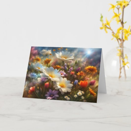 Spring Equinox Ostara Beautiful Spring  Kaart (Gele Bloem)