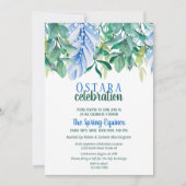 Spring Equinox Ostara Feather Flowers Foliage Kaart (Voorkant)