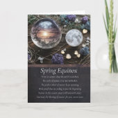 Spring Equinox Ostara with Globe Moon Crystals  Kaart (Voorkant)
