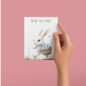 Spring eropaf | Waterverf Konijn Paasuitnodiging Kaart