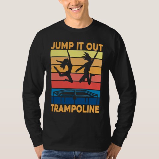 Spring eruit Trampoline Springen Trampoline Gymnas T-shirt (Voorkant)
