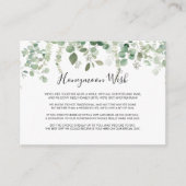 Spring Eucalyptus Greenery Honeymoon Wish Informatiekaartje (Voorkant)