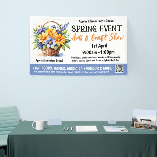 Spring Event fling PTO PTA Kerk Banner (Beurs)