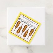 Spring Fair Carnival Festival Corn Dog Corndog Bedankjes Labels (In situ)