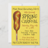 Spring Fair Carnival Festival Corn Dog Corndog Kaart (Voorkant)