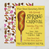Spring Fair Carnival Festival Corn Dog Corndog Kaart (Voorkant / Achterkant)