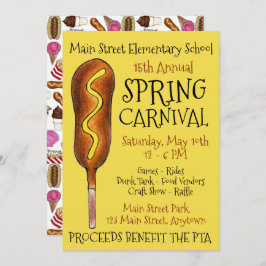 Spring Fair Carnival Festival Corn Dog Corndog Kaart