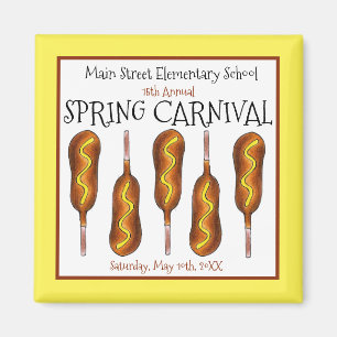 Spring Fair Carnival Festival Corn Dog Corndog Magneet