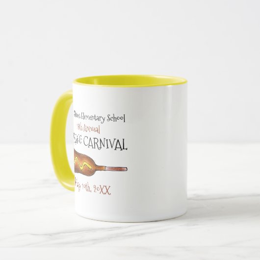 Spring Fair Carnival Festival Corn Dog Corndog Mok (Voorkant links)