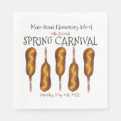Spring Fair Carnival Festival Corn Dog Corndog Servet (Voorkant)