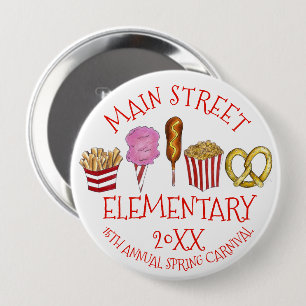 Spring Fair Carnival Festival Corndog Ice Cream Ronde Button 4,0 Cm