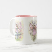 Spring Fairies Art van Molly Harrison Tweekleurige Koffiemok (Voorkant links)