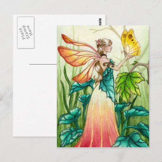 Spring Fairy Briefkaart (Voorkant / Achterkant)