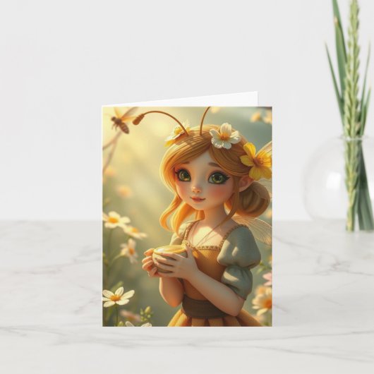 Spring Fairy Portrait Kaart (Voorkant)