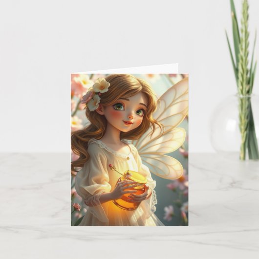 Spring Fairy Portrait Kaart (Voorkant)